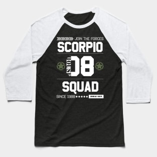 Zodiac Majesty Scorpio Squad White Baseball T-Shirt